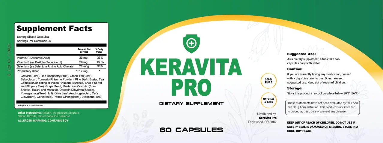 keravita pro supplement facts